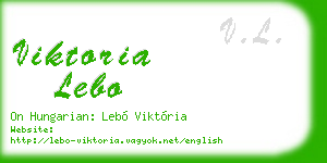 viktoria lebo business card